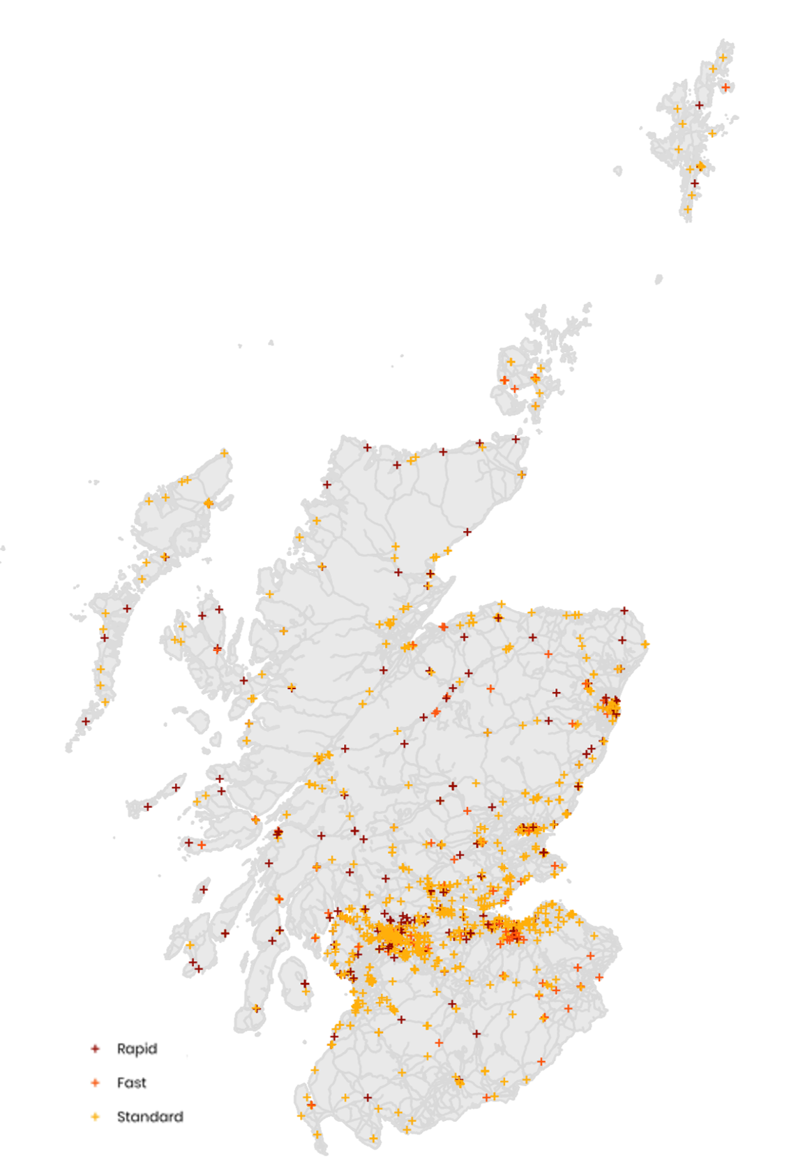 Chargeplace Scotland map